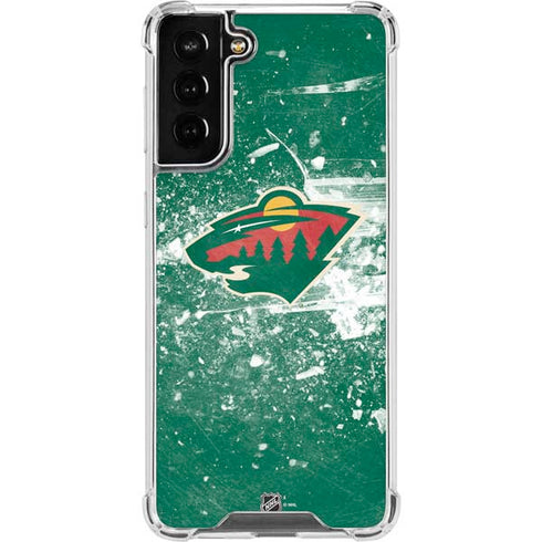 NHL Minnesota Wild Frozen Galaxy S21 FE Clear Case